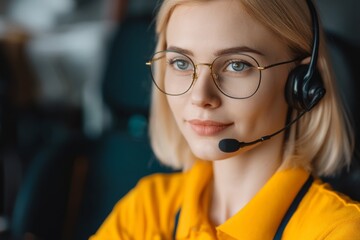 Engaging office conversation customer support representative in professional environment close-up