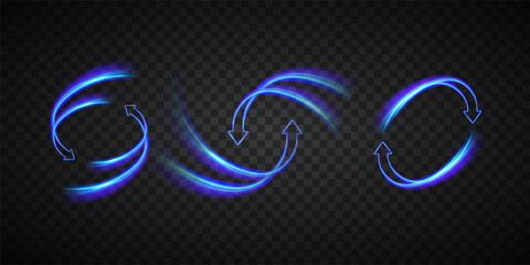 Naklejka na ściany i meble Two arows go round. Update icon. Hardware and software update. Exchange and money transfer.