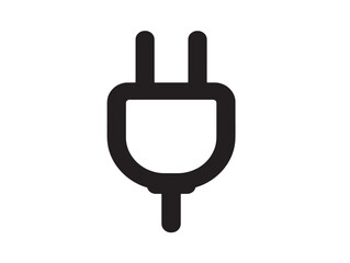 Modern Plug Icon Vector Line Art Clean Minimal Style