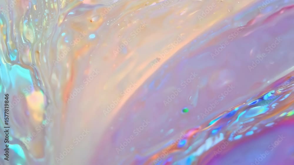 Poster soft abstract oil surface with rainbow reflection and shimmer - elegant macro background for product