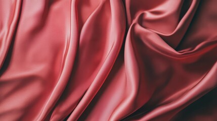 Obraz premium Elegant Draped Silk Fabric with Rich Texture in Soft Pink Color