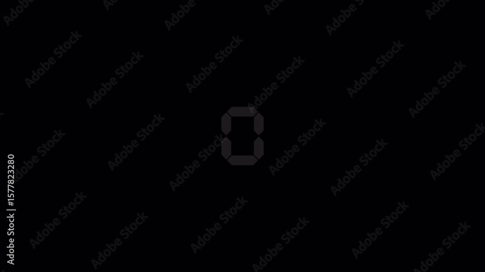 Poster countdown timer simple of 5 to 0 second with white color. 4k animated video