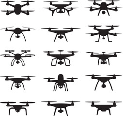 Quadcopter Drone Silhouette Vector Illustration

Top View Drone Icon Design for Technology Projects

Modern Drone Silhouette for Surveillance and Delivery Themes

Black Drone Vector with Camera for Ph