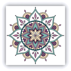 Circular pattern in the form of a mandala. Henna tatoo mandala. Mehndi style. Decorative pattern in oriental style. Coloring book page.