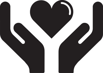 Obraz premium Hands gently cradle a heart, symbolizing care and love., heart shaped hands