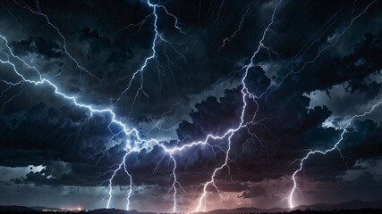 Unreal thunderstorm with intense magnetic disturbance captured in surreal atmospheric conditions showcasing extreme natural energy