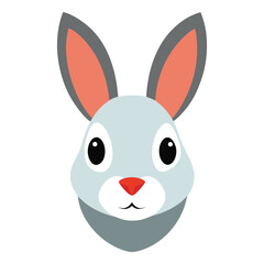 white rabbit with red ribbon