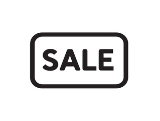 Fototapeta premium Simple Sale Icon Vector Line Art Clean and Attractive
