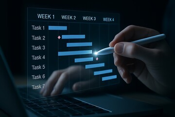 Planning Gantt Chart Digital Interface image