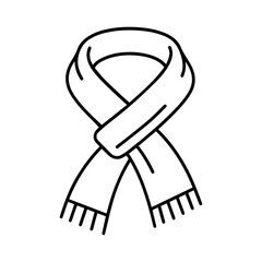 line icon scarf on white background vector
Vector line icon on white background