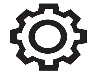Modern Settings Gear Symbol with Minimal Details  