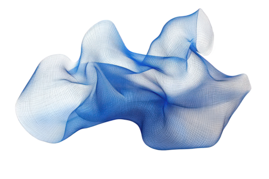 Creative blue abstract design showcasing fluid shapes and dynamic movement in a modern artistic representation