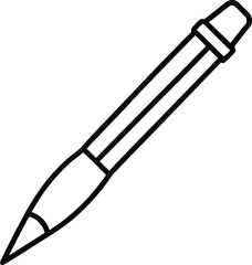 pen icon vector line art on transparent background