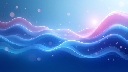 Fluid Gradient Abstract Background with Soft Waves and Light Effects