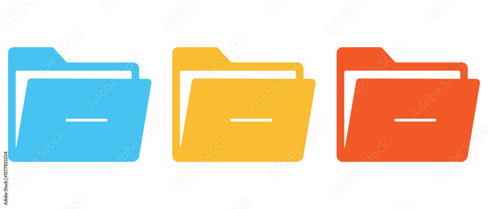 Poster file folder with documents icon. file folder icon symbol for logo, app, ui, ux web design. opened fo