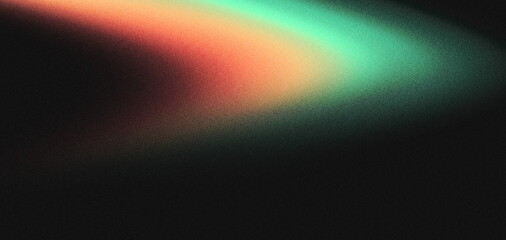Streak diagonal with teal and peach merging on a dark grainy expanse