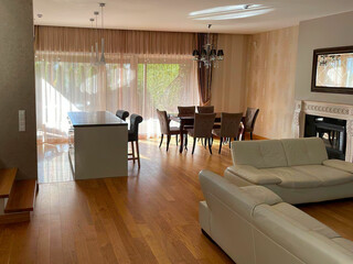 modern luxury dining room interior, 3d render