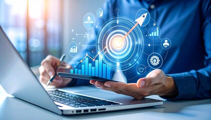 Growth strategy with laptop data analysis