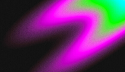 Wave of green and magenta softly blends into darkness
