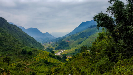 Fototapeta premium Spectacular Views of a Valley in North Vietnam