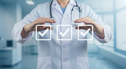 Doctor Healthcare Checklist, Medical Checkup - Minimalist design
