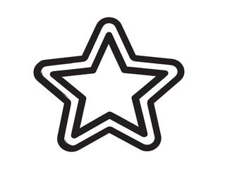 Fototapeta premium Star Icon in Sleek Minimalist Vector Design