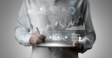 Sales data analysis dashboard showing performance, trends, and insights. Sales data tracks growth,...