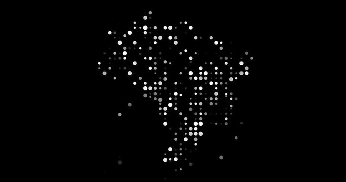 Falling Particles Create Map of Brazil