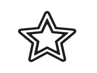 Obraz premium Bold Star Filled Symbol with Minimal Vector Lines