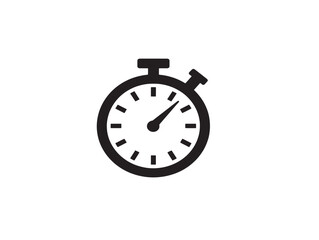 Stopwatch Icon in Sleek Minimal Vector Artwork