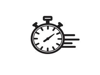 Elegant Stopwatch Icon in Crisp Vector Style