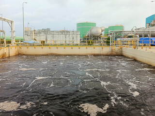 Industrial Wastewater Treatment Plant Aeration Basin