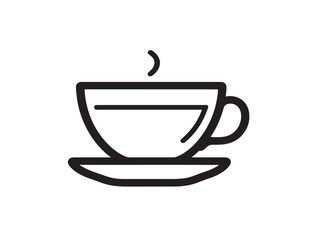 Natural Tea Cup Vector Icon with Clean Aesthetic
