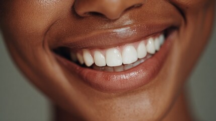 Naklejka premium Close-up happy mouth