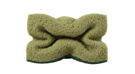 Fototapeta premium Textured green sponge in unique shape for cleaning tasks 