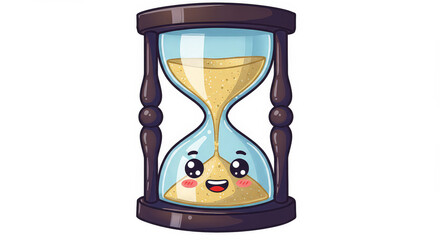 Cute cartoon hourglass