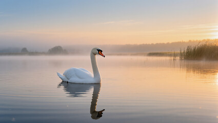swan at sunset © Rick Sargeant