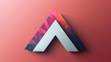 Abstract Pink and Red Cross Mark with Brush Strokes on a Dark Background