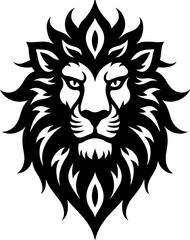 Fototapeta premium Dark Fantasy Tattoo Art Collection – Skulls, Dragons, Hearts & Mythical Creatures lion vector