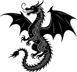 Naklejka premium Dark Fantasy Tattoo Art Collection – Skulls, Dragons, Hearts & Mythical Creatures lion vector