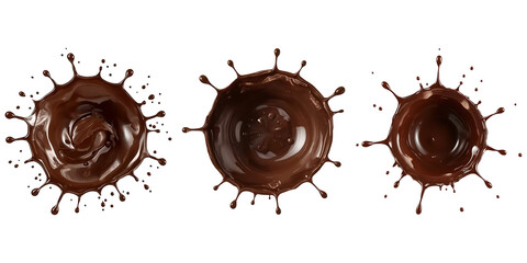 chocolate splash isolated on white