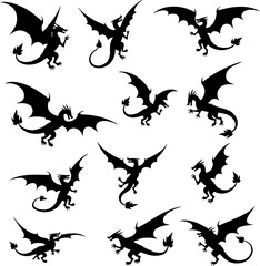 "Tribal Dragon Tattoo Vector Bundle"
