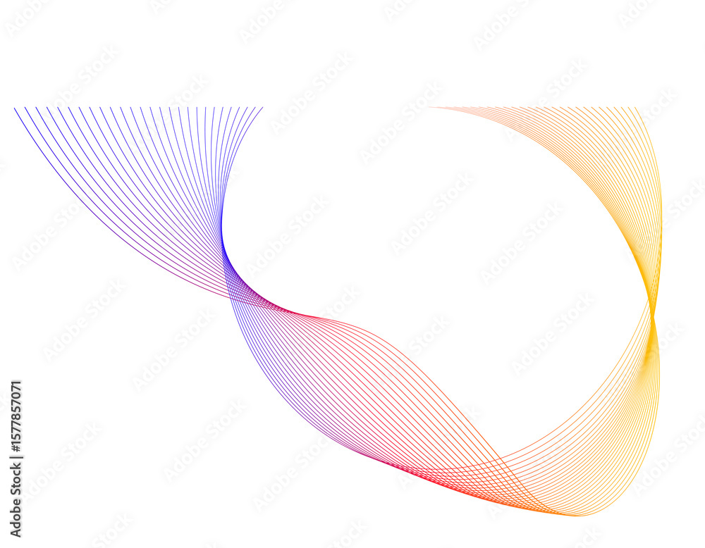Poster creative art. abstract wavy stripes. colors lines created using blend tool. vector report cover page