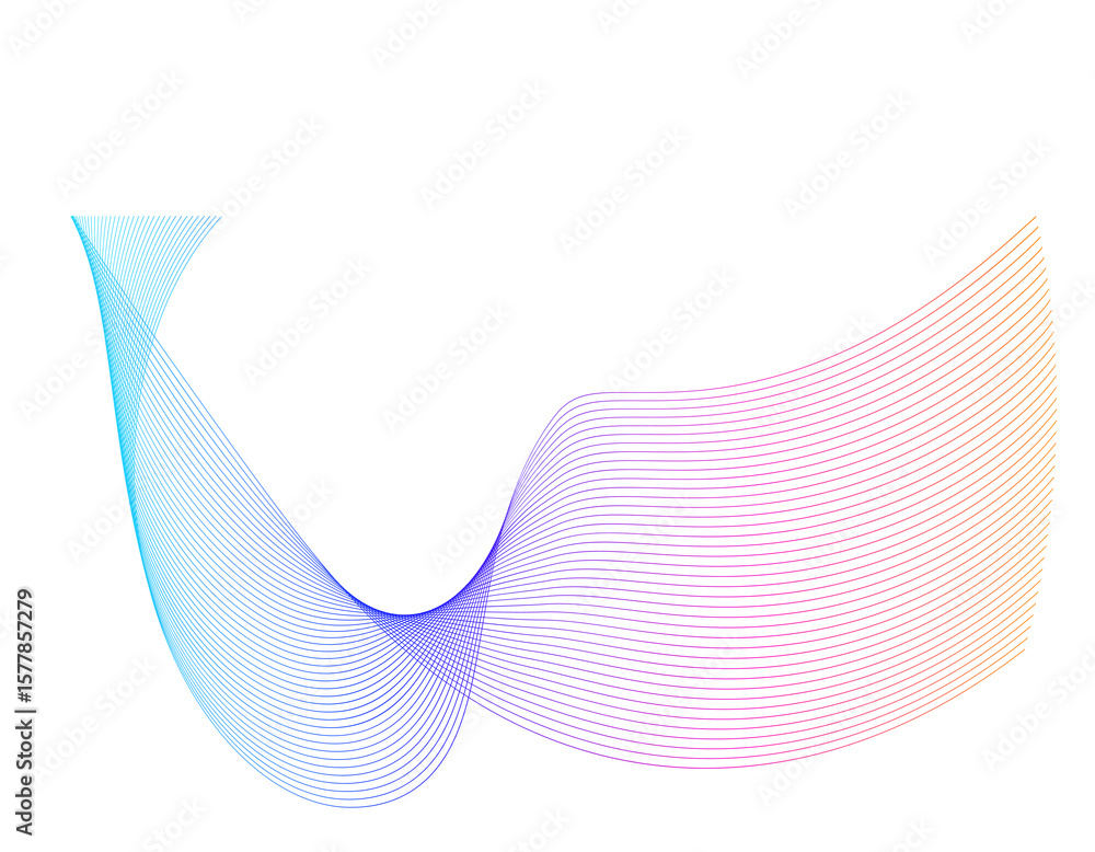 Poster creative art. abstract wavy stripes. colors lines created using blend tool. jpg report cover page de