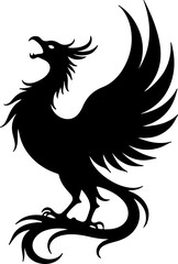 "Wolf and Phoenix Tribal Tattoo Bundle | Vector Silhouette Collection"