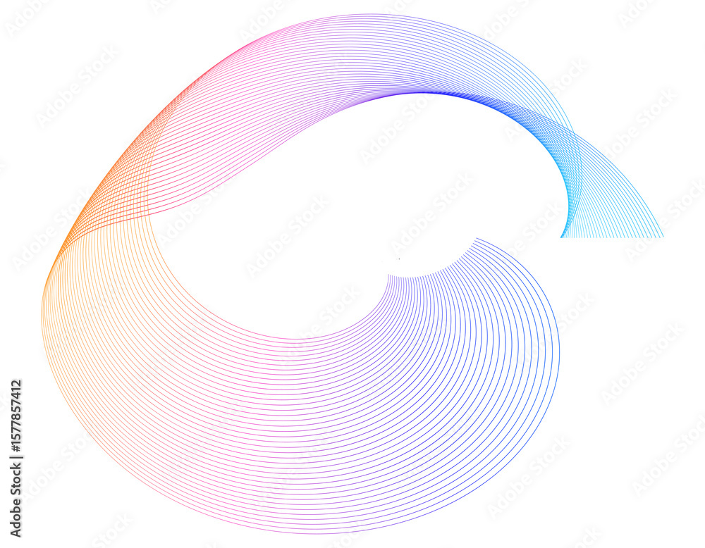Fototapete creative art. abstract wavy stripes. colors lines created using blend tool. jpg report cover page de