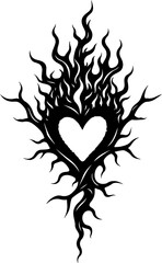 Flaming and Thorny Hearts Tattoos  Collection