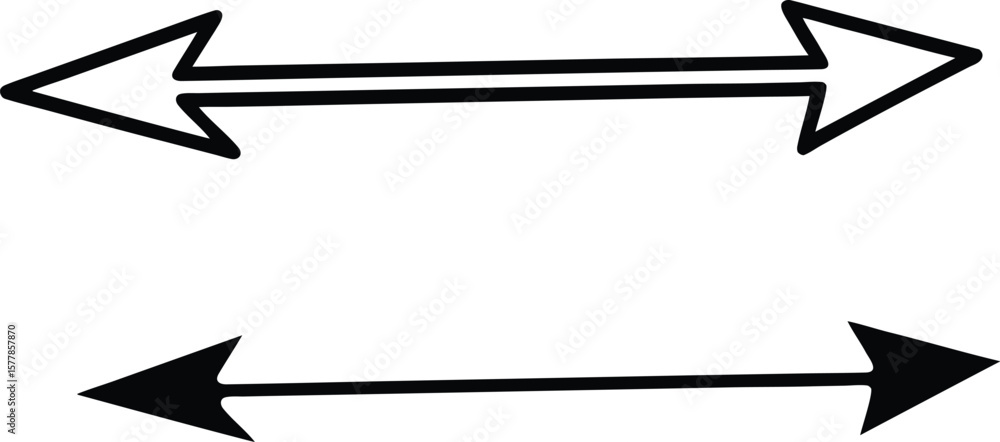 Poster a vector set of black and white arrows illustrating a blank paper border for various design and busi