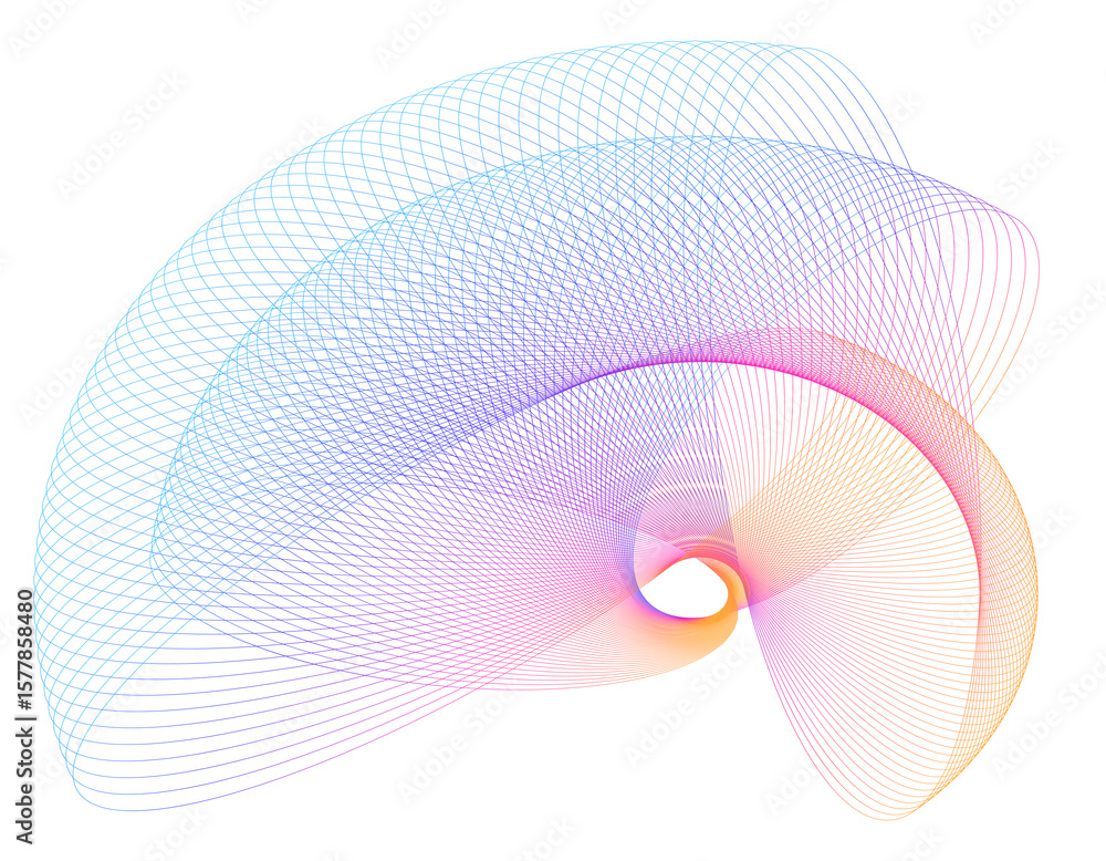 Poster design elements color. wave of many sparkling lines. abstract circle glow wavy shape on white backgr