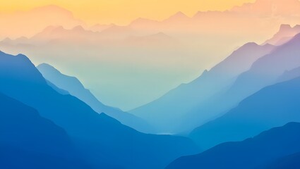 Abstract Mountain Landscape Gradient Background